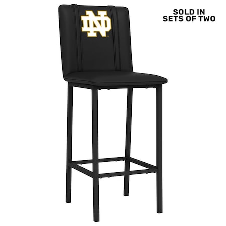 Dreamseat Bar Stool 500 with Notre Dame Secondary Logo, 2PK XZ500BSDBLK-PSCOL13821A